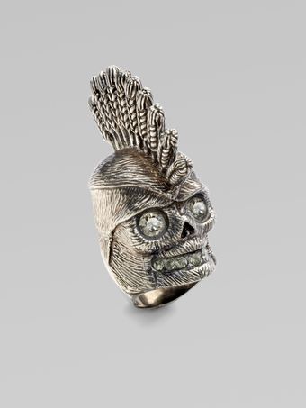 Alexander McQueen Corn Dolly Skull Ring - Lyst