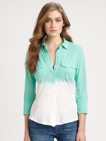 James Perse Dip Dyed Cotton Shirt - Lyst