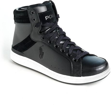 ralph lauren talbert hightop polo sneakers leather shoes