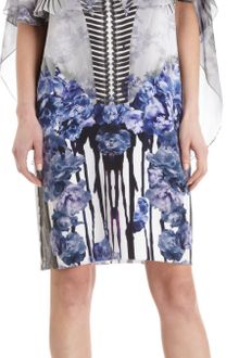 Prabal Gurung Sleeveless Chiffon Cape Floral Dress - Lyst