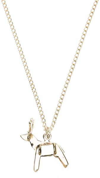 Sophie Hulme Reindeer Necklace - Lyst