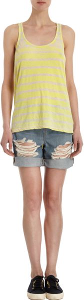 Splendid Striped Cutout Back Tank - Lyst
