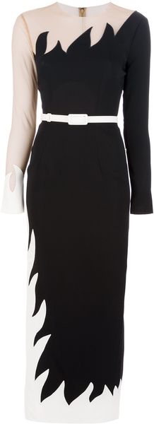 Alessandra Rich Full Length Cutout Dress - Lyst