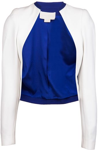 Antonio Berardi Cropped Duo toned Jacket - Lyst