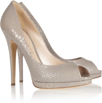 Casadei Snakeeffect Patentleather Pumps - Lyst