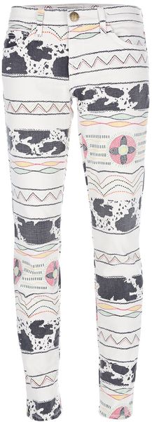 Current/Elliott Tribal Ankle Skinny Jean - Lyst