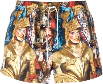 Dolce & Gabbana Sicilian Marionette Print Swimming Shorts - Lyst