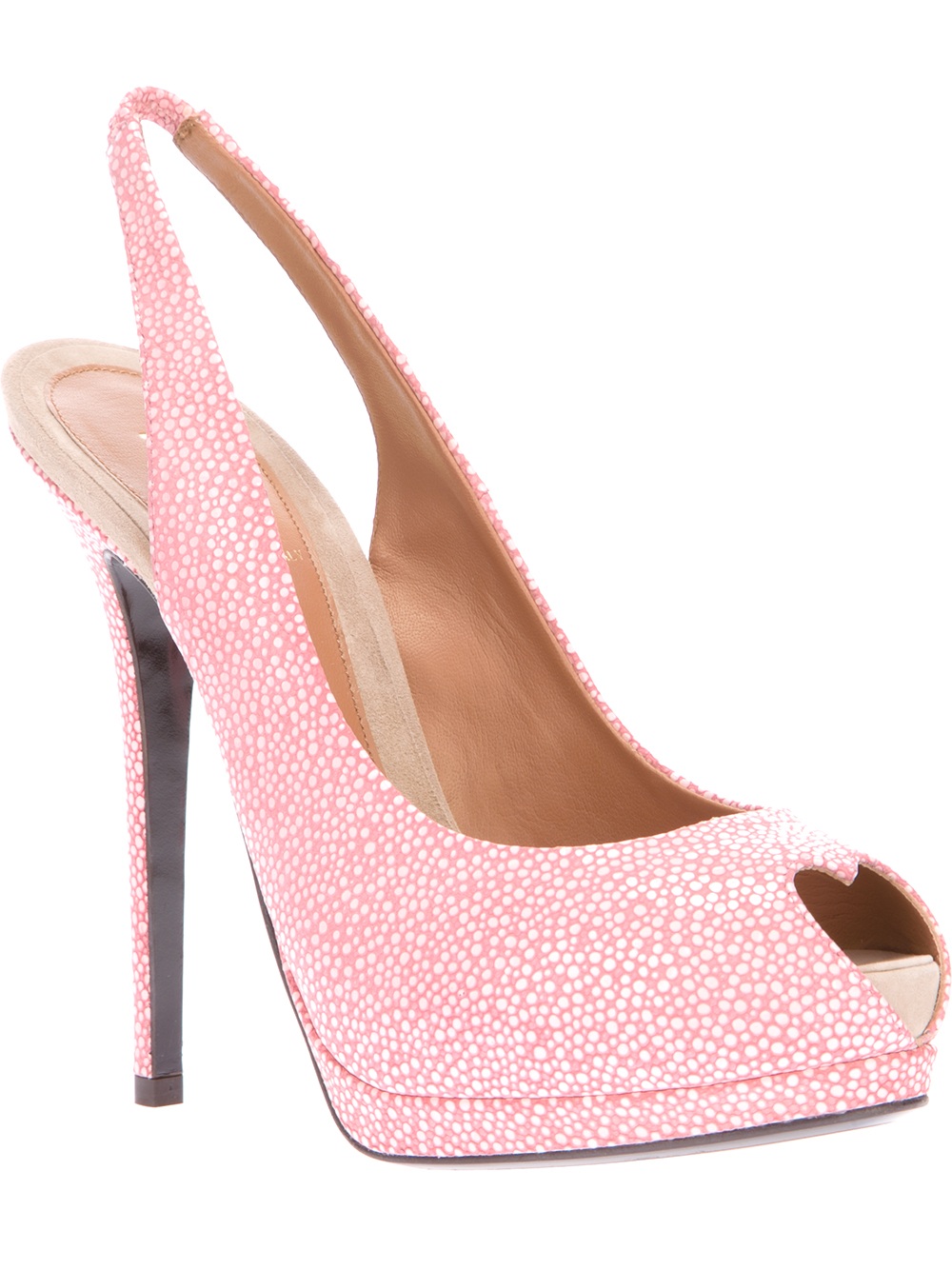 Shoeniverse: FENDI Pink Heart Peep Toe Pump