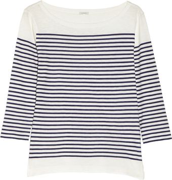 J.Crew Striped Cotton Jersey Top - Lyst