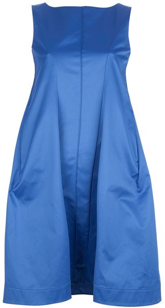 Jil Sander Sleeveless Full Skirt Dress - Lyst