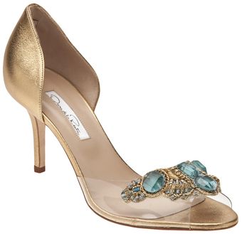 Oscar de la Renta Evening Open Pump - Lyst