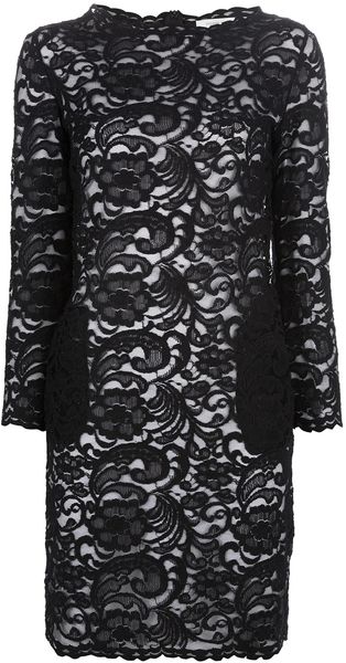 Pierre Balmain Lace Shift Dress - Lyst
