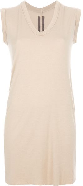 Rick Owens Long Fitted Tank Top - Lyst