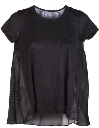 Sacai Tshirt Front Top - Lyst
