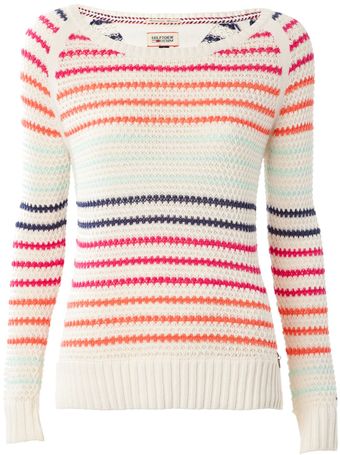Tommy Hilfiger Heather Striped Sweater - Lyst