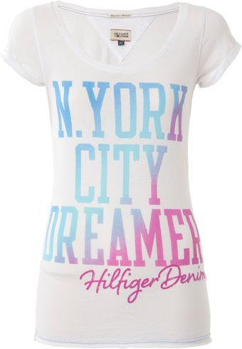 Tommy Hilfiger Lexie Crew Neck Short Sleeve T-Shirt - Lyst