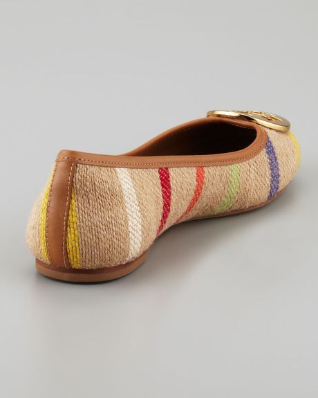 tory burch tan reva flats