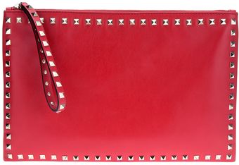 Valentino Rock Stud Clutch - Lyst
