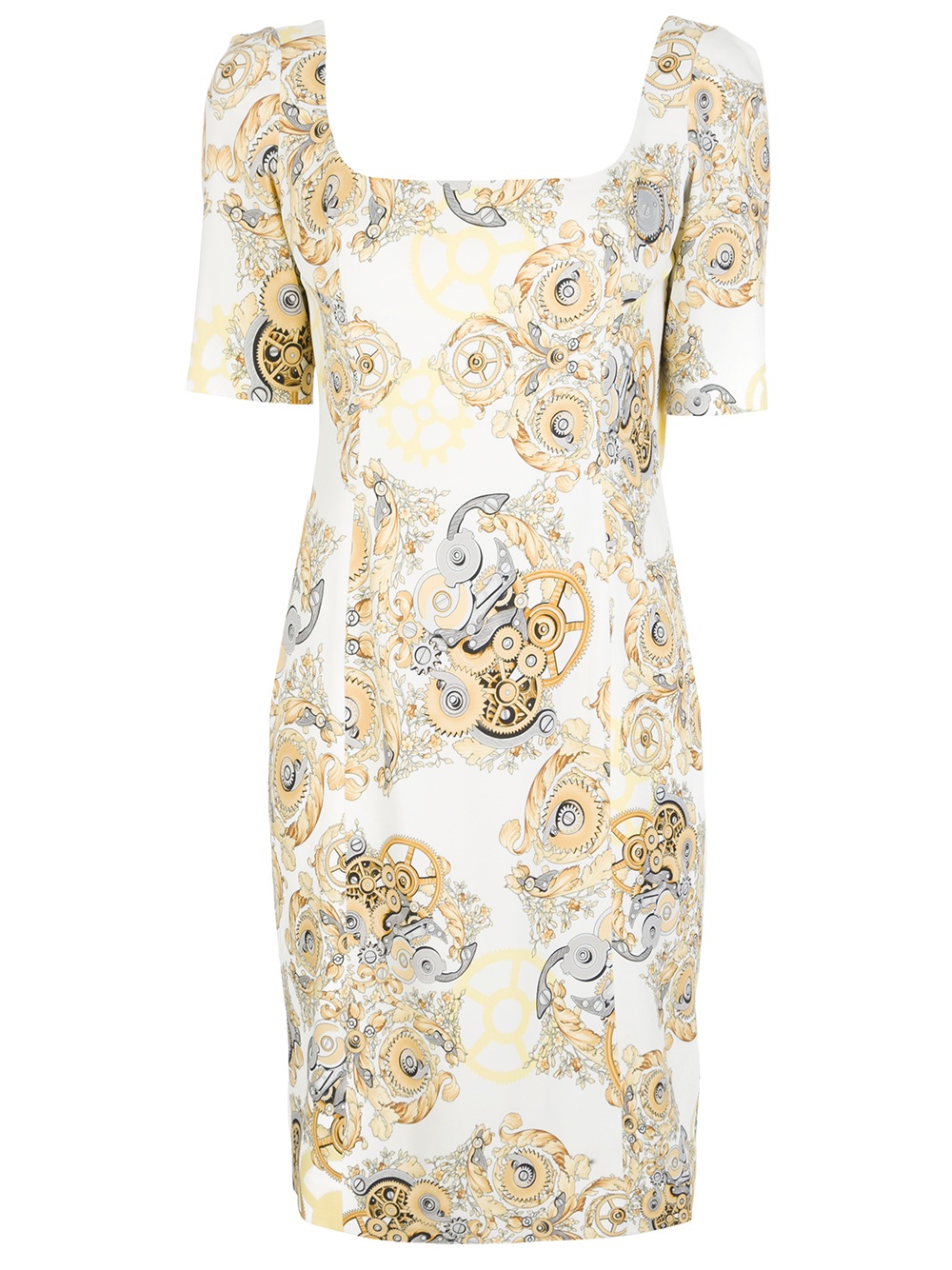 Versace Clockwork Print Dress in White Lyst