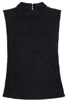 Victoria Beckham Bonded Lace Shell Top - Lyst