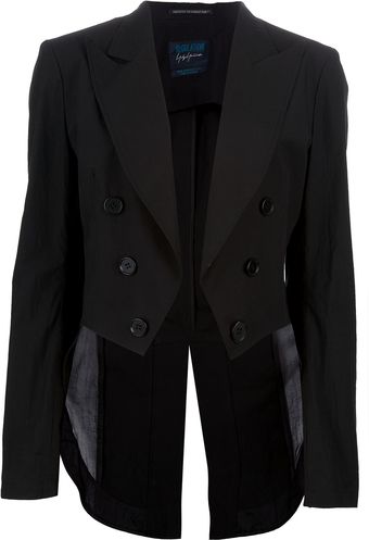 Yohji Yamamoto Dipped Hem Blazer - Lyst