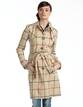 Armani Jeans Plaid Dust Coat - Lyst