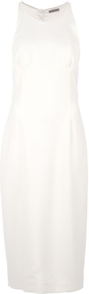 Bottega Veneta Midi Length Sleeveless Dress - Lyst