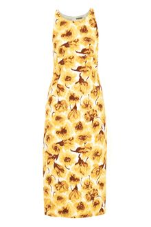 Bottega Veneta Tulip Print Crepe Dress - Lyst