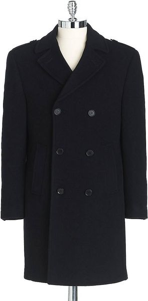 Calvin Klein Ensley Double Breasted Overcoat - Lyst