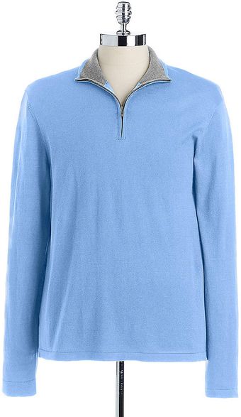 Calvin Klein Quarterzip Mock Neck Sweater - Lyst