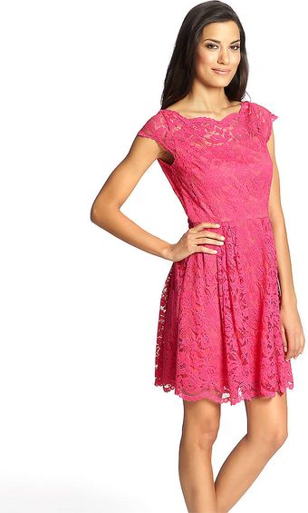Cynthia Steffe Lace Fit Flare Dress - Lyst