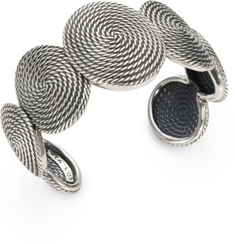 David Yurman Sterling Silver Coil Cuff Bracelet - Lyst