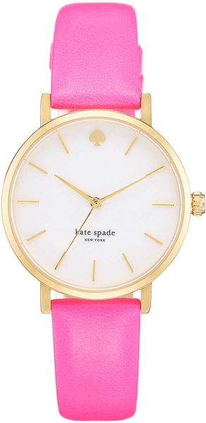 Kate Spade Ladiesâ Goldplated Leather Watch - Lyst