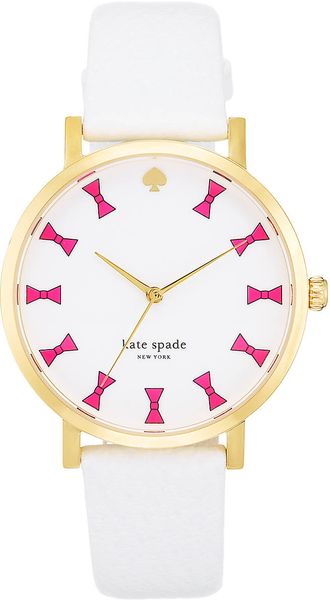 Kate Spade Ladies Goldplated Leather Watch - Lyst