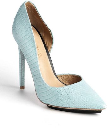 L.a.m.b. Camryn Snake-skin embossed Leather Dorsay Pumps - Lyst