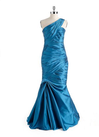 Monique Lhuillier One-shoulder Taffeta Gown - Lyst