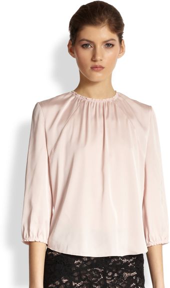 Nina Ricci Gathered Blouse - Lyst