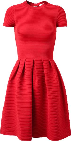 Valentino Ribbed Stretch Knit Dress - Lyst