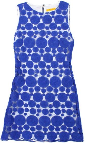 Alice + Olivia Dot Sleeveless Shift Dress - Lyst