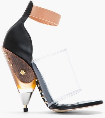 Givenchy Black and Transparent Albertina Podium Heels - Lyst