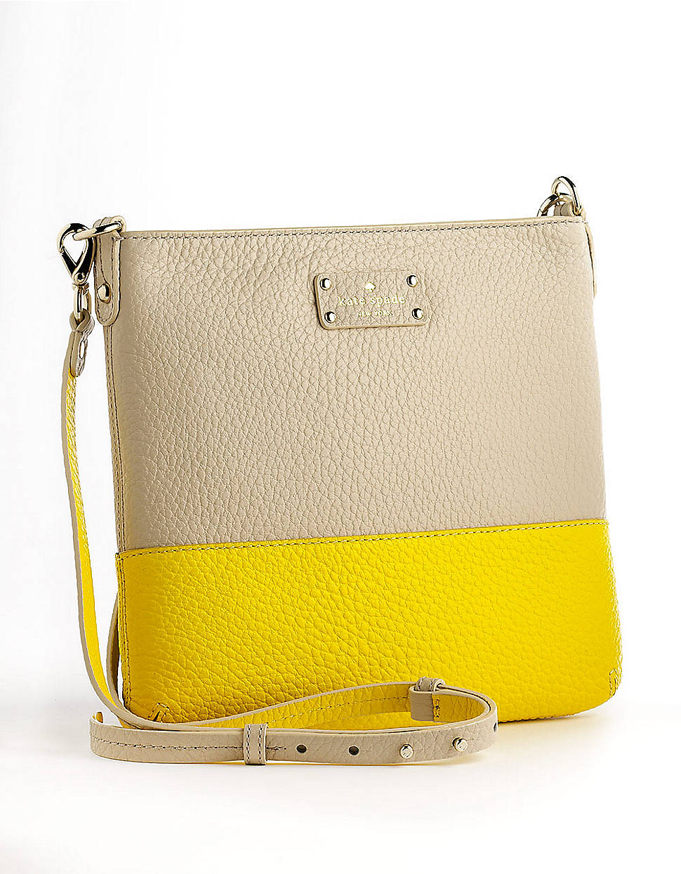 yellow cross body purse