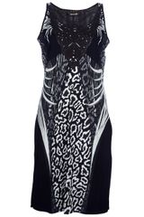 Roberto Cavalli Leopard Print Jersey Dress