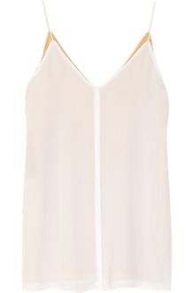 T By Alexander Wang Silk Crepe De Chine Tank - Lyst