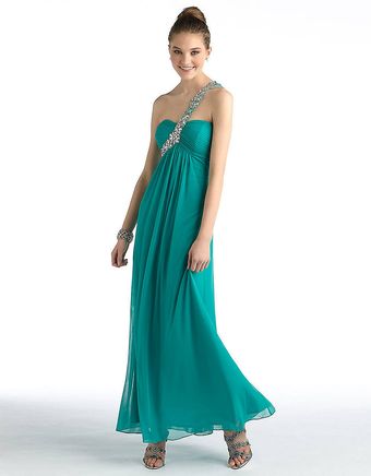 Xscape Oneshoulder Embellished Gown - Lyst