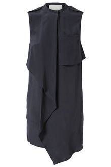 3.1 Phillip Lim Draped Silk Utility Dress - Lyst