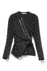 Givenchy Embellished Cotton Jacket with Back Pleats