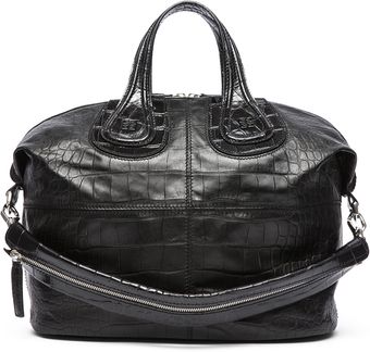 Givenchy Medium Croc Nightingale in Black - Lyst