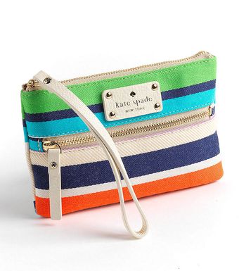Kate Spade Cobble Hill Stripes Bee Wristlet - Lyst