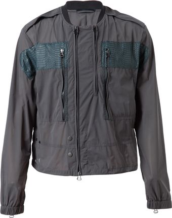 Lanvin Mesh and Snake Blouson - Lyst