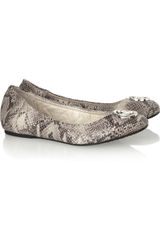 Michael by Michael Kors Fulton Snakeeffect Leather Ballet Flats